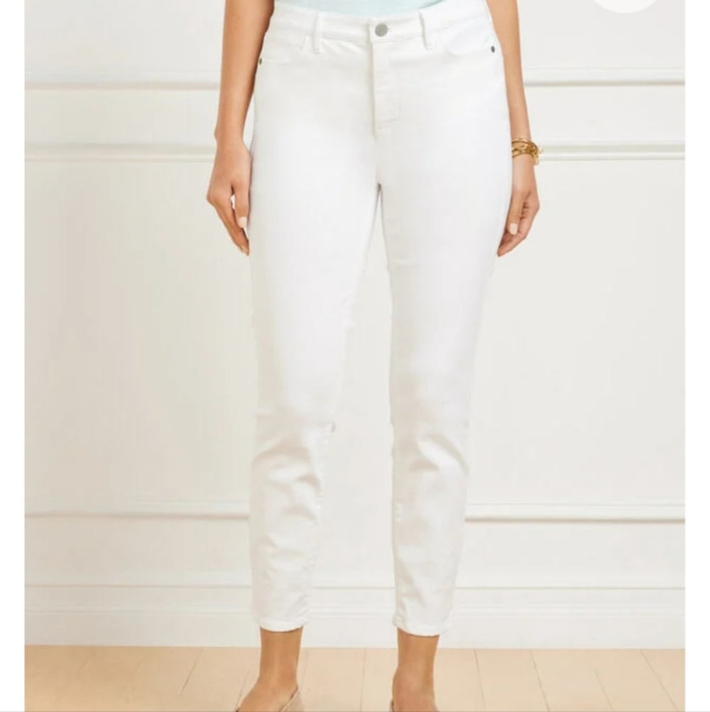 Talbots Women's Cream Boyfriend Jeans